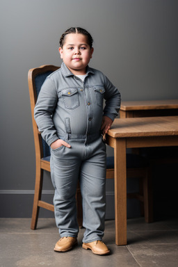 Brazilian child boy with  gray hair