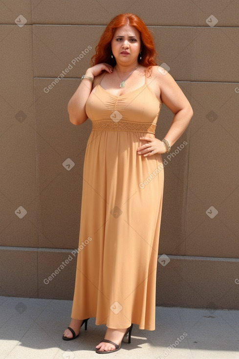 Libyan middle-aged female with  ginger hair