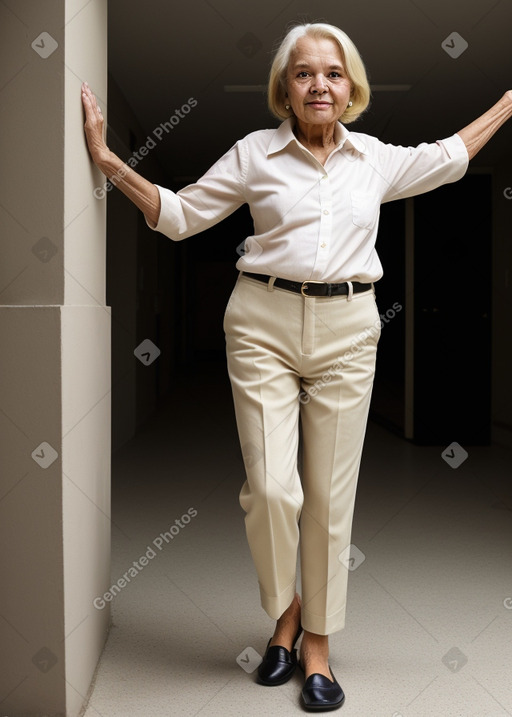 Brazilian elderly female with  blonde hair