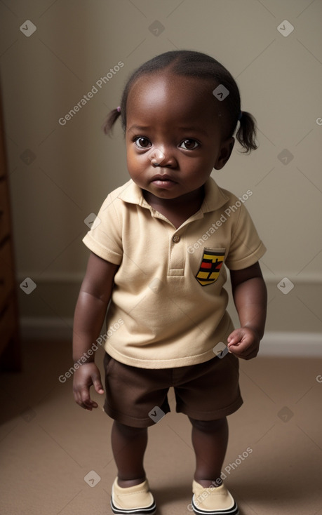 Zimbabwean infant girl with  brown hair