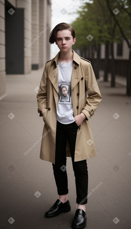 Ukrainian young adult non-binary with  brown hair