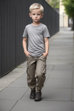 Danish child boy with  gray hair