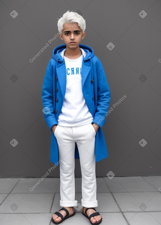 Yemeni teenager boy with  white hair