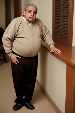 Egyptian elderly male with  brown hair