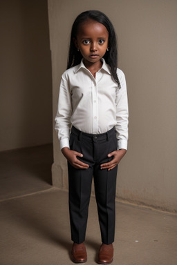 Ethiopian child female with  black hair