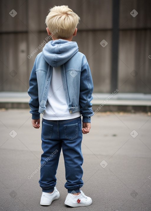 Serbian child boy with  blonde hair