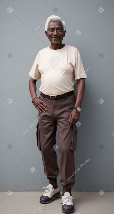 Elderly male with  white hair