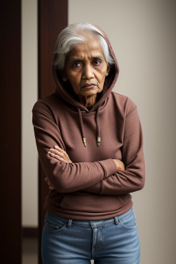 Bangladeshi elderly female with  brown hair