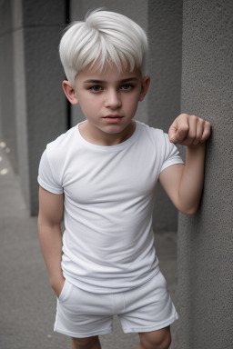 Georgian child boy with  white hair