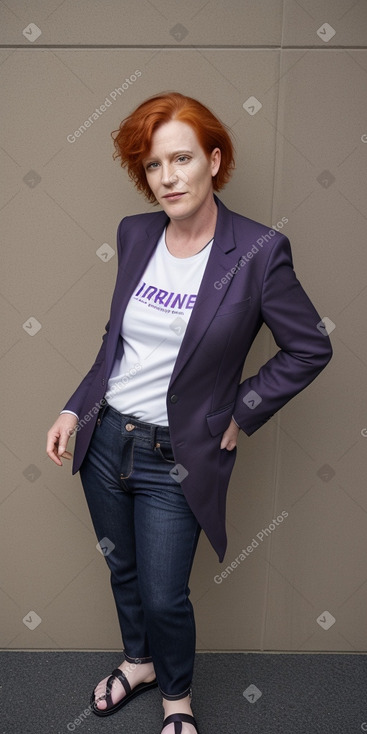 Middle-aged non-binary with  ginger hair