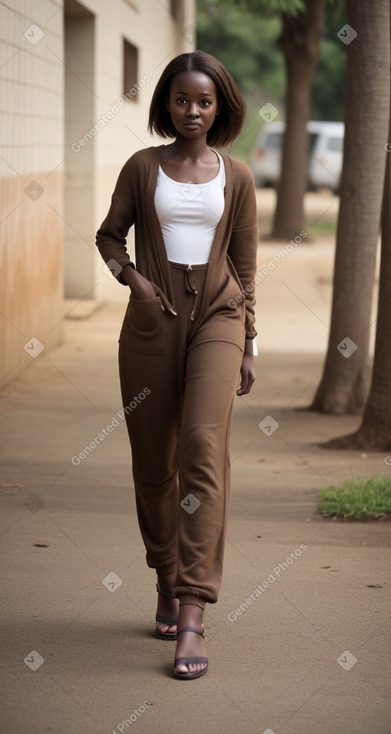 Ugandan adult female with  brown hair