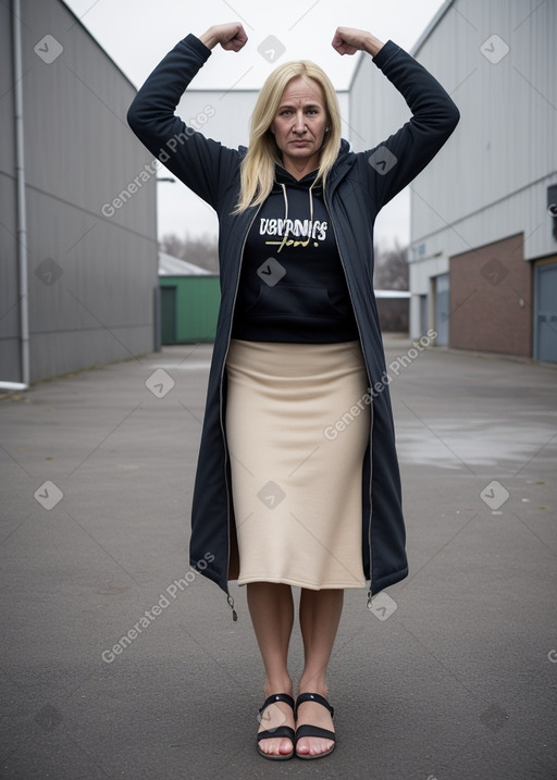 Lithuanian middle-aged female with  blonde hair