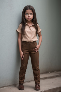 Venezuelan child girl with  brown hair