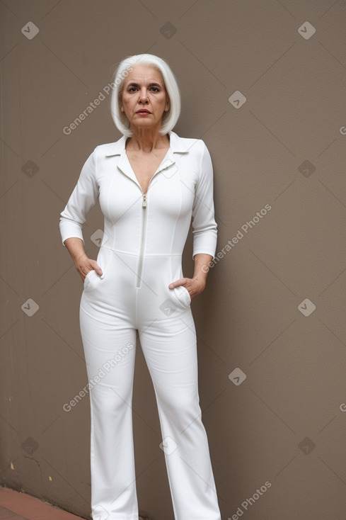 Paraguayan 45 years female with  white hair