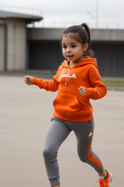 Chilean infant girl with  gray hair