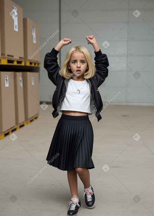 Libyan child girl with  blonde hair