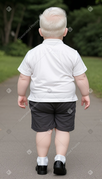 Polish infant boy with  white hair