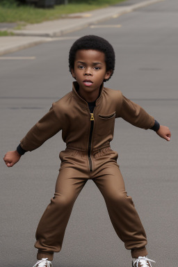 African american child boy with  brown hair