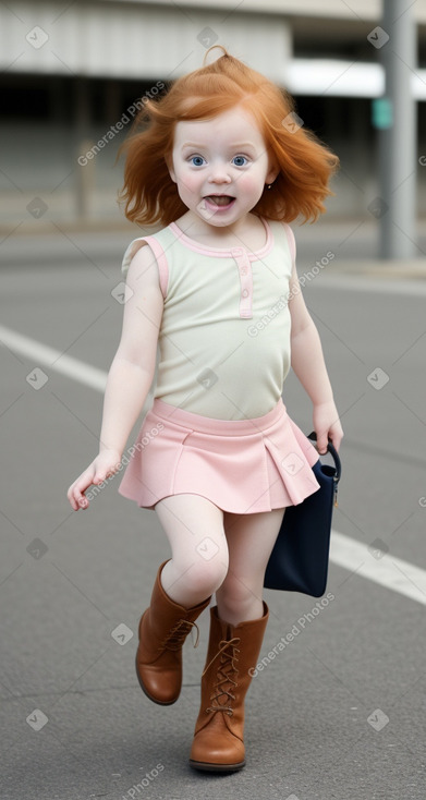 Caucasian infant girl with  ginger hair