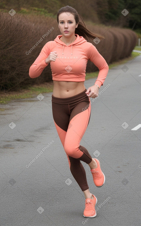 Irish adult female with  brown hair