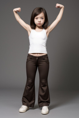 Chinese child female with  brown hair