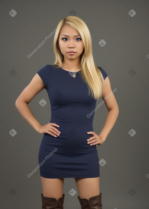 Filipino adult female with  blonde hair