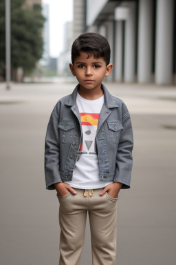 Colombian child boy with  gray hair