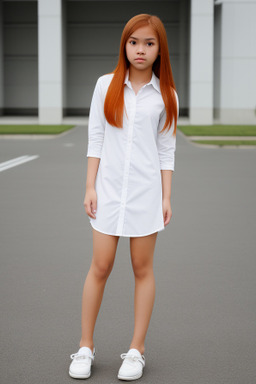 Filipino teenager girl with  ginger hair