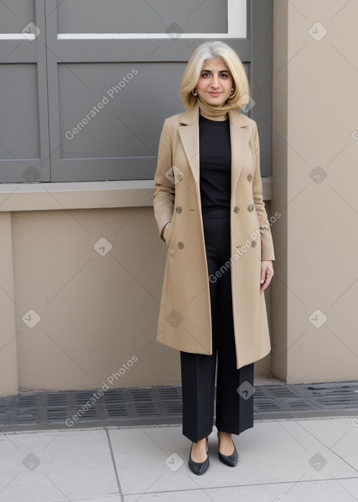 Iranian middle-aged female with  blonde hair