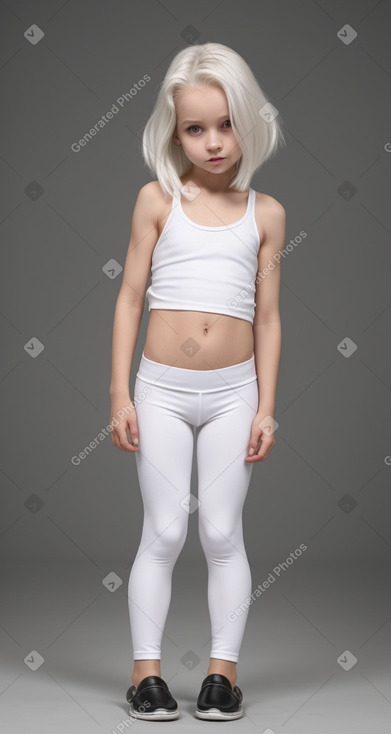 Polish child female with  white hair