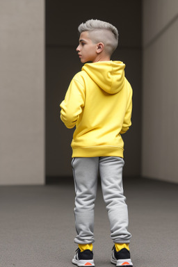 Macedonian child boy with  gray hair