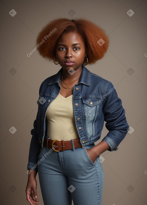 African american young adult female with  ginger hair