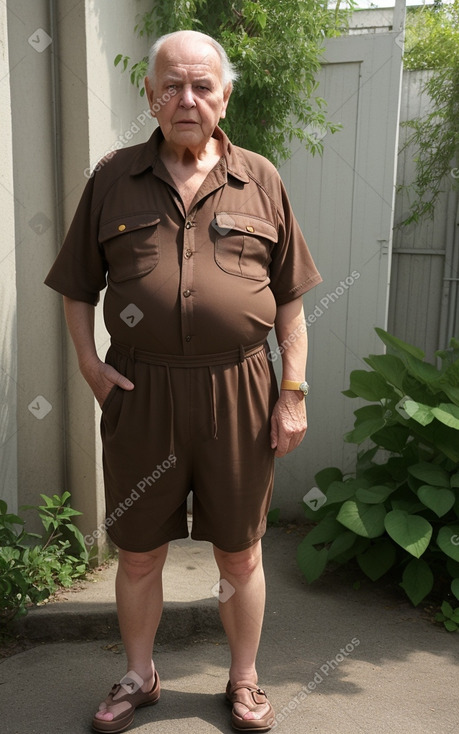 Belgian elderly male with  brown hair