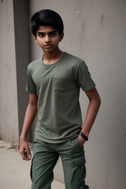 Indian teenager boy with  gray hair