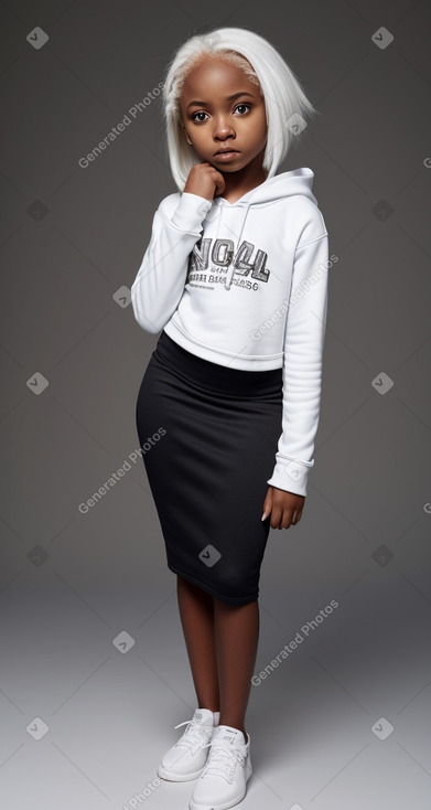 Nigerian child girl with  white hair