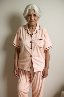 Brazilian elderly female with  white hair