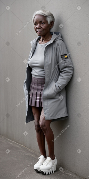 Zimbabwean elderly female with  gray hair