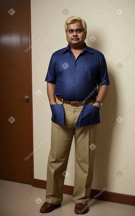 Bangladeshi 45 years male with  blonde hair