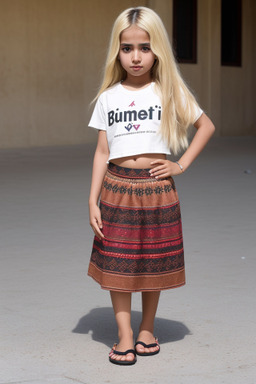 Qatari child girl with  blonde hair