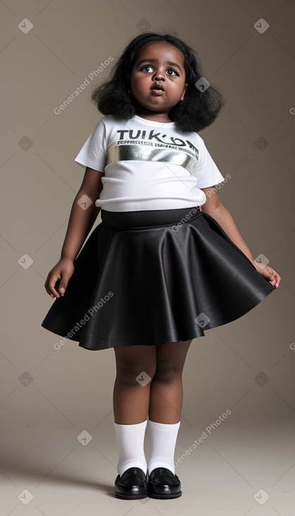 Sudanese infant girl with  black hair