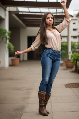 Venezuelan teenager girl with  brown hair