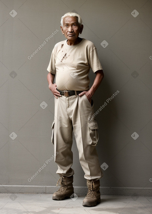 Nepalese elderly male with  blonde hair