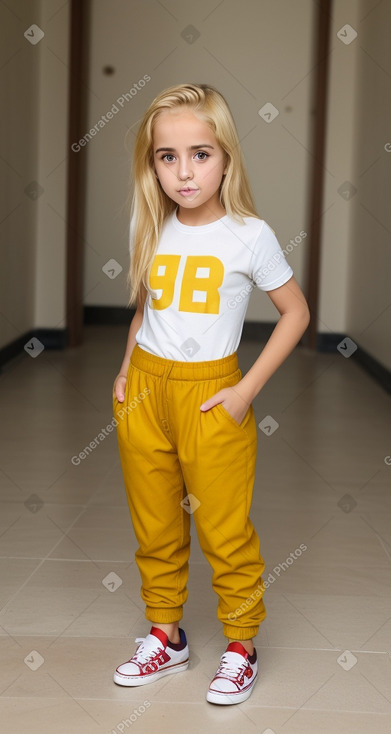 Jordanian child girl with  blonde hair