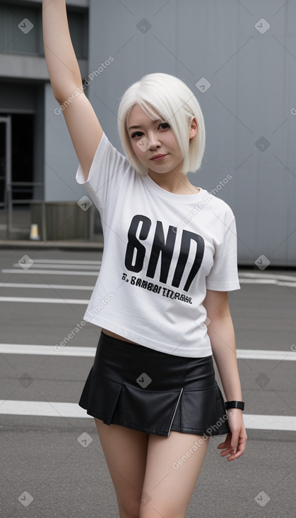 Japanese adult female with  white hair