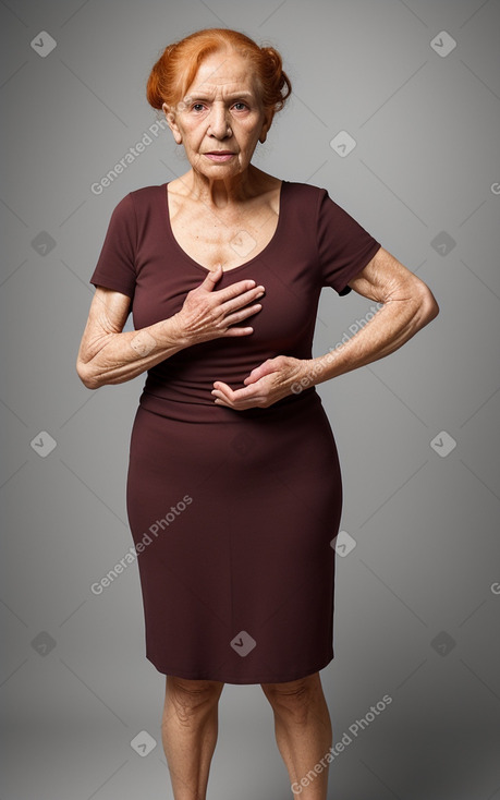 Tunisian elderly female with  ginger hair