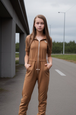 Norwegian teenager girl with  brown hair