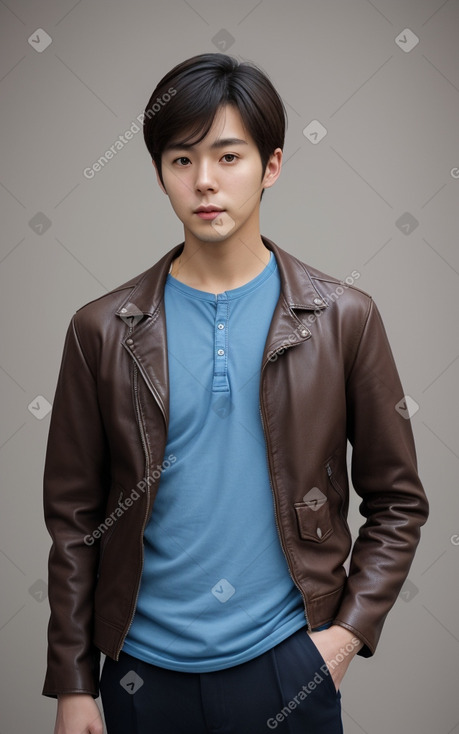 Korean adult male with  brown hair