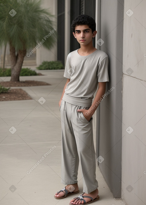 Iraqi teenager boy with  gray hair