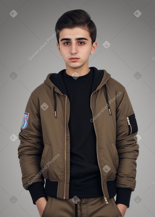 Azerbaijani young adult male with  brown hair