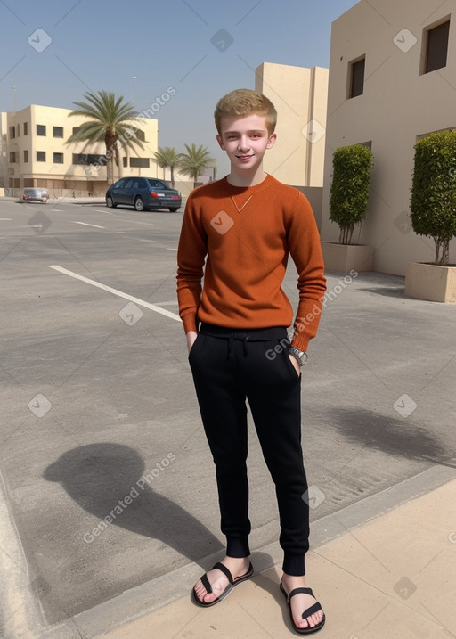 Bahraini teenager boy with  ginger hair